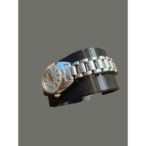 Vintage Caravelle Automatic Water Resistant Ladies Wristwatch Stainless Steel